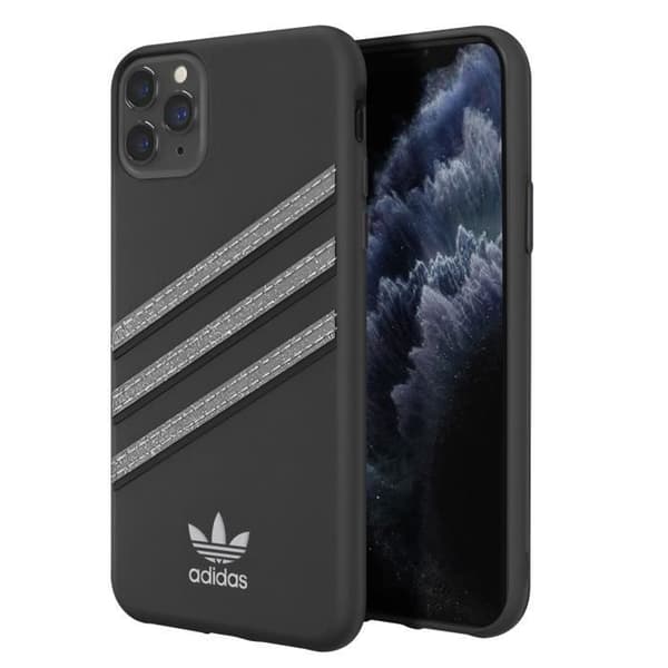 Skal till iPhone 11 Pro Max Raised Edges 3 Stripes Adidas Svart / Silver