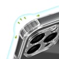 Miniatyrbild 3 av 4: Skal till iPhone 16 Pro - AVIZAR - Flexibel stötsäker - Förstärkta hörn - Genomskinlig