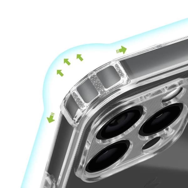 Skal till iPhone 16 Pro - AVIZAR - Flexibel stötsäker - Förstärkta hörn - Genomskinlig