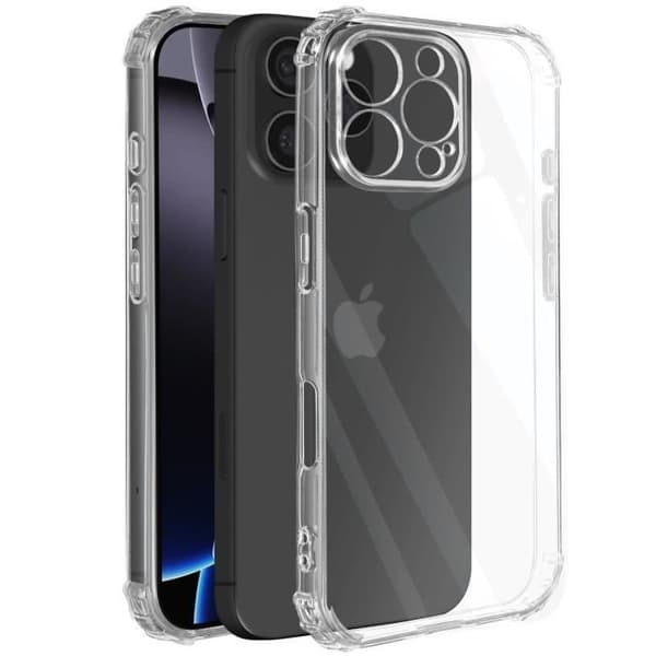 Skal till iPhone 16 Pro - AVIZAR - Flexibel stötsäker - Förstärkta hörn - Genomskinlig