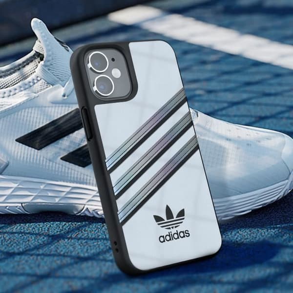 Fodral till iPhone 12 Mini Raised Edges 3 Stripes Adidas White