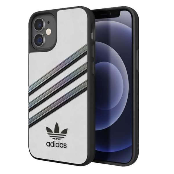 Fodral till iPhone 12 Mini Raised Edges 3 Stripes Adidas White