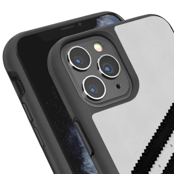 Skal till iPhone 11 Pro Max Raised Edges 3 Stripes Adidas White