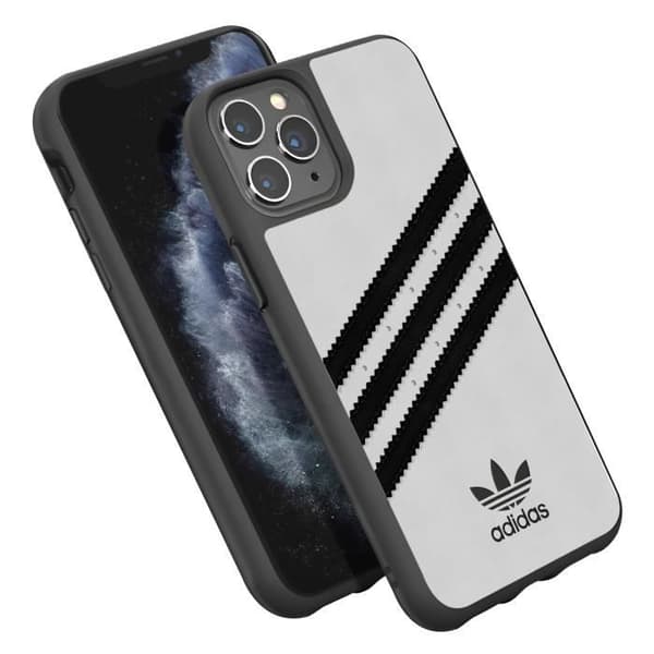 Skal till iPhone 11 Pro Max Raised Edges 3 Stripes Adidas White