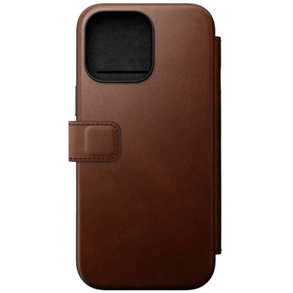 MagSafe Fodral till iPhone 16 Pro Max - NOMAD - Folio Modern korthållare - Brun