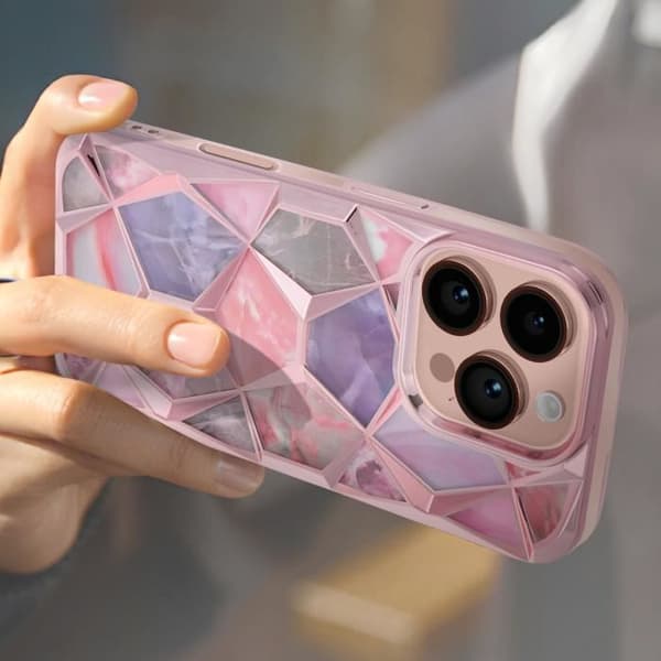 Fodral till iPhone 16 Pro Stötsäker Twinki Collection Rose Champagne