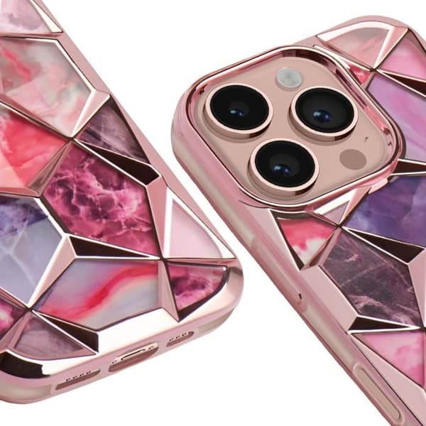 Fodral till iPhone 16 Pro Stötsäker Twinki Collection Rose Champagne