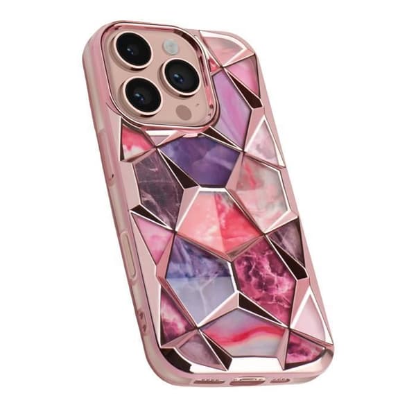 Fodral till iPhone 16 Pro Stötsäker Twinki Collection Rose Champagne