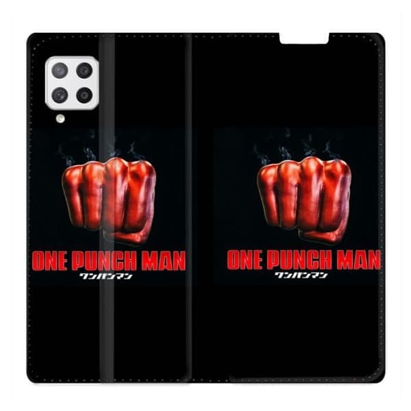 Plånbok Läderfodral För Samsung Galaxy A12 Manga One Punch Man Fist One Size