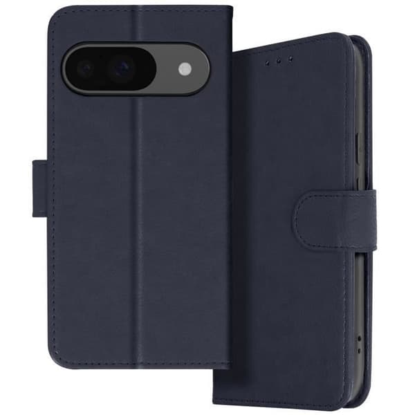 Fodral för Google Pixel 9 och 9 Pro - AVIZAR - Wallet Flip and Video Support - Midnight Blue