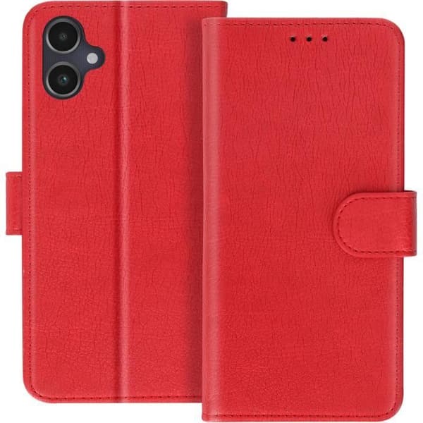 Röd plånbok och videohållarefodral till Samsung Galaxy A06 - AVIZAR - Chesterfield