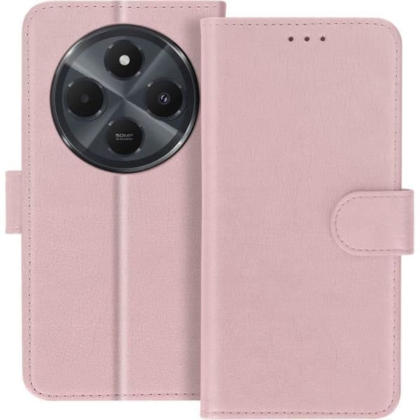 Fodral till Xiaomi Redmi 14C - AVIZAR - Chesterfield - Support för plånbok och video - Rosa