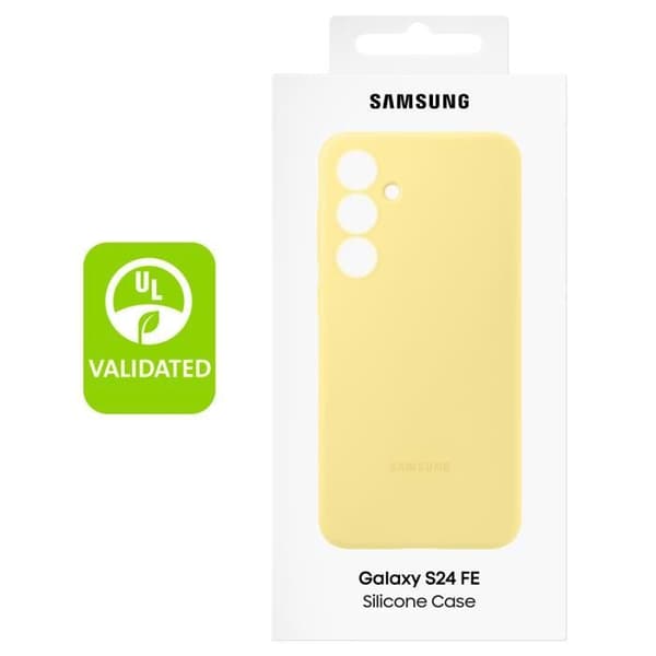 Fodral till Samsung Galaxy S24 FE Silikon Flexibel Soft Touch Original Samsung Gul
