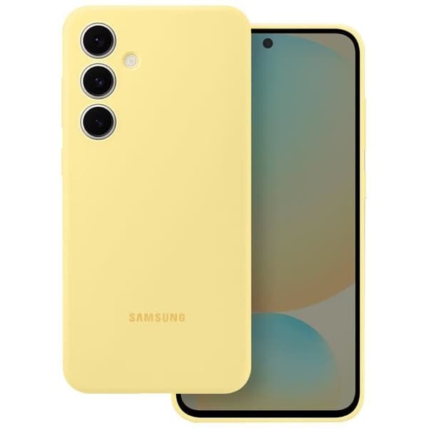 Fodral till Samsung Galaxy S24 FE Silikon Flexibel Soft Touch Original Samsung Gul