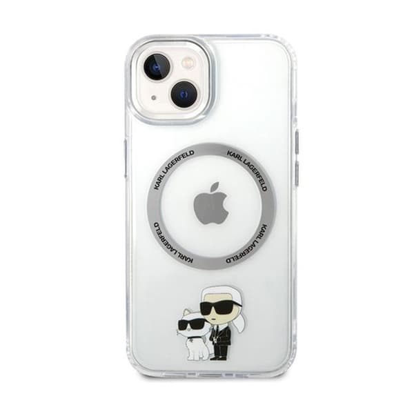 Telefonväskor - Karl Lagerfeld - iPhone 13 - Transparent - Kompatibel med MagSafe - Roliga grafik