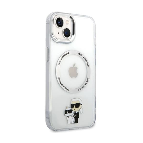 Telefonväskor - Karl Lagerfeld - iPhone 13 - Transparent - Kompatibel med MagSafe - Roliga grafik