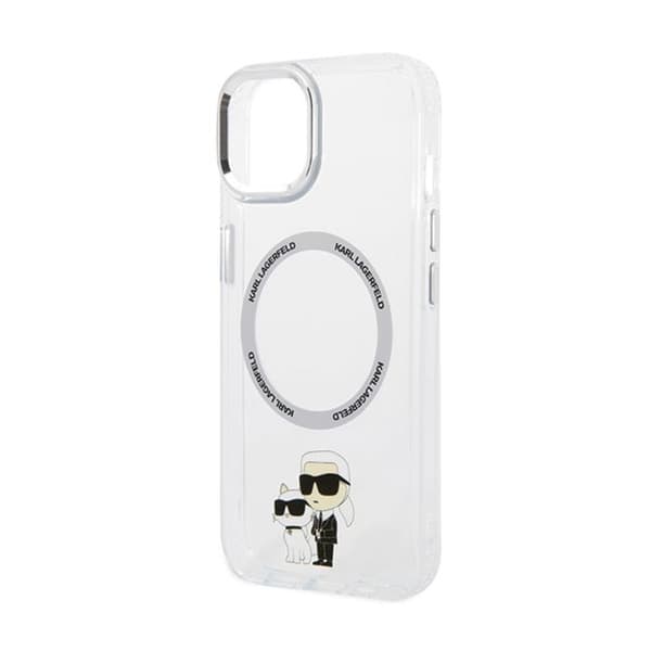 Telefonväskor - Karl Lagerfeld - iPhone 13 - Transparent - Kompatibel med MagSafe - Roliga grafik