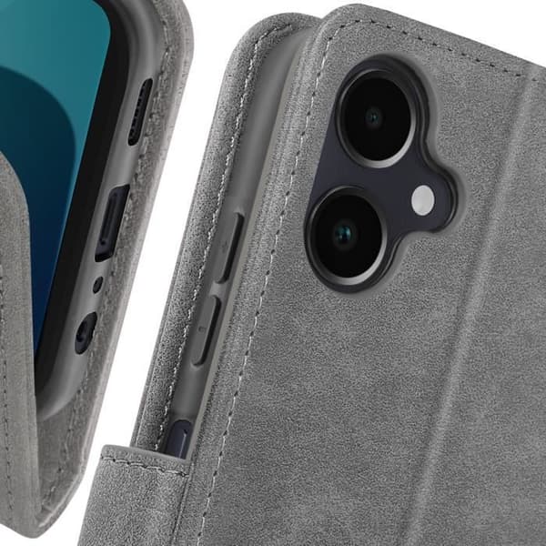 Fodral till Samsung Galaxy A06 - AVIZAR - Chesterfield - Plånbok och videohållare - Grå