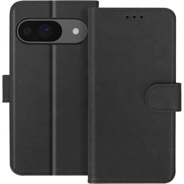 Fodral för Google Pixel 9 och 9 Pro - AVIZAR - Stöd för Wallet Flip och Video - Svart