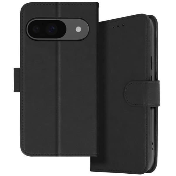 Fodral för Google Pixel 9 och 9 Pro - AVIZAR - Stöd för Wallet Flip och Video - Svart