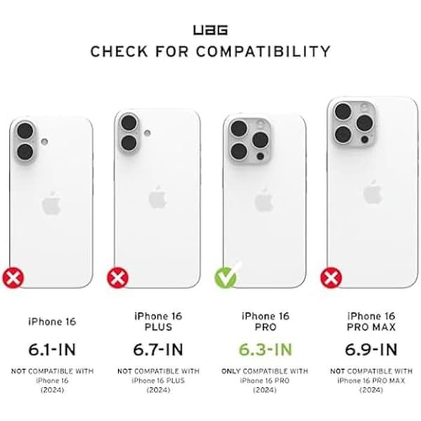 Urban Armour Gear Metropolis LT MS Fodral Kompatibel med Apple iPhone 16 Pro Fodral (Militärklassskydd,