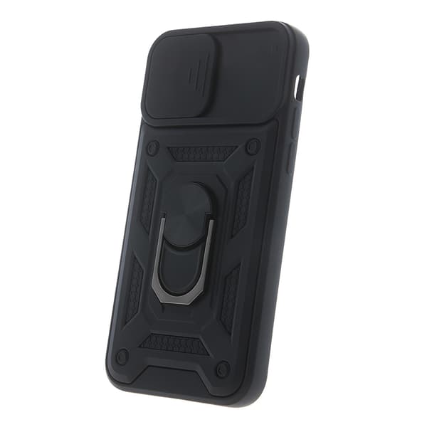 Defender bakdeksel med mobilring for iPhone SE 2024 - Svart
