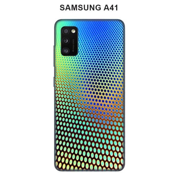 Samsung A41 designfodral: Blå &amp; brun gradient
