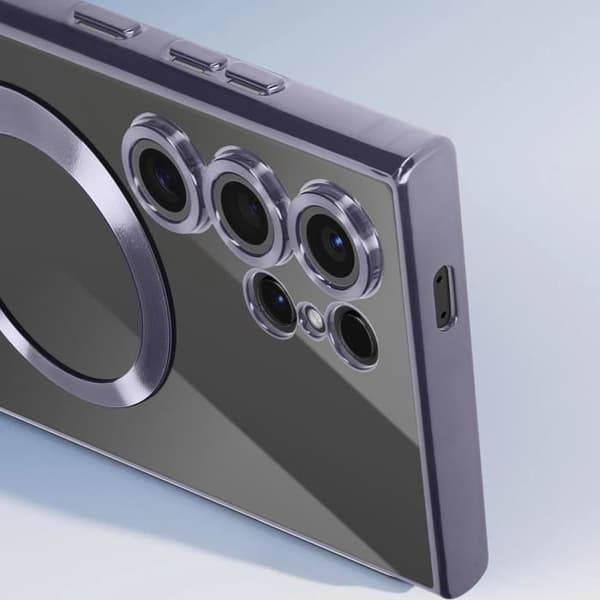 MagSafe Fodral för Samsung S24 Ultra i lila krom kontursilikon