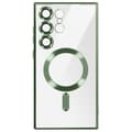 Miniatyrbild 1 av 4: MagSafe Fodral för Samsung S24 Ultra i mörkgrön Chrome Contour Silikon
