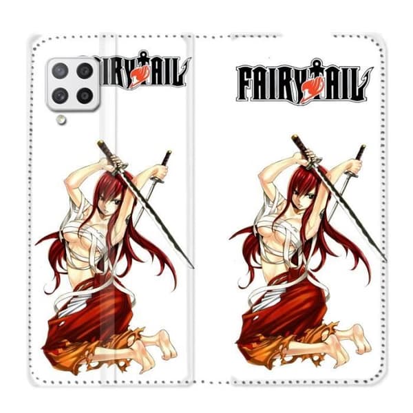 Plånbok Läderfodral För Samsung Galaxy A12 Manga Fairy Tail Erza One Size