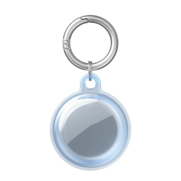 Apple AirTag Skal med Nyckelring - Transparent Blå