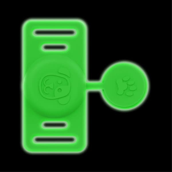 Apple AirTag Skal för Djurhalsband med Lock - Luminous Green