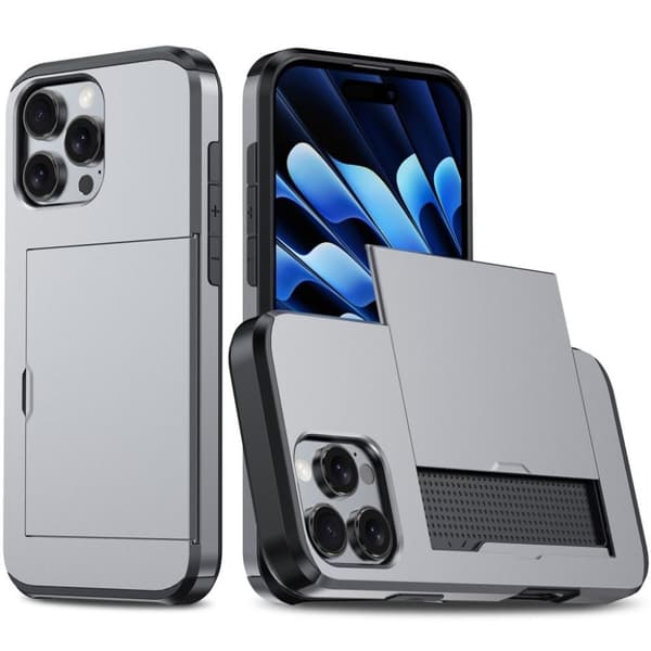 iPhone 16 Pro Skal med kortplats - Grå