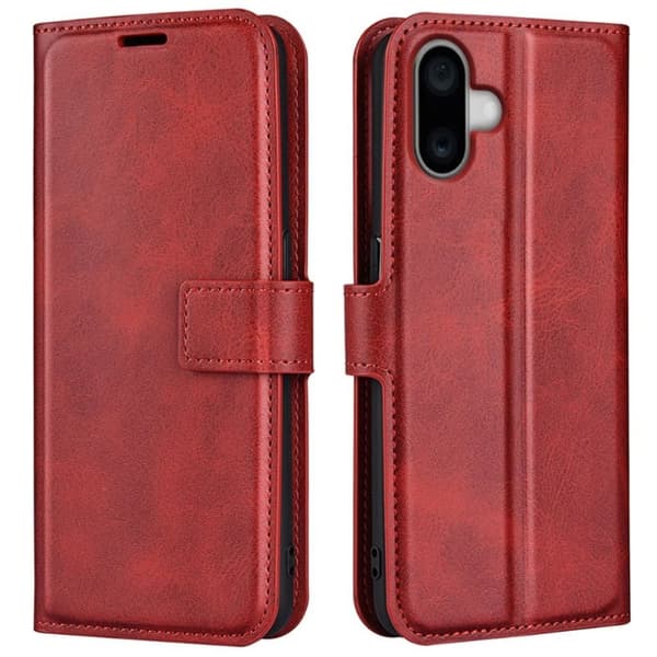 iPhone 16 Plus plånboksfodral - Röd