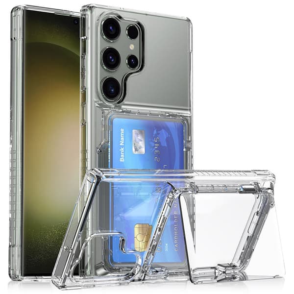Bagcover med kortplads og stander til Samsung S23 Ultra