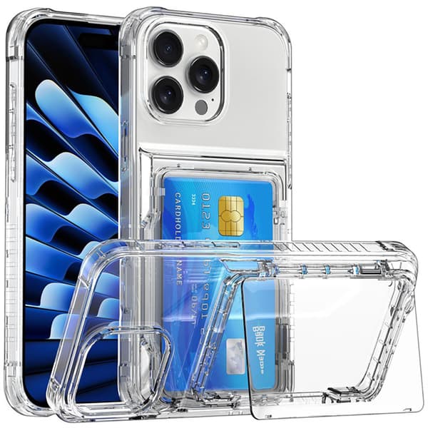 Bagcover med kortplads og stander til iPhone 12 / 12 Pro