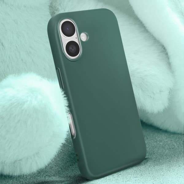 Skal till iPhone 16 Plus - AVIZAR - Halvstyv Soft-touch - Grön - Stötsäker och repskydd