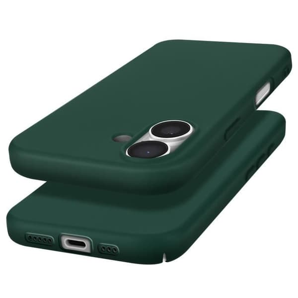 Skal till iPhone 16 Plus - AVIZAR - Halvstyv Soft-touch - Grön - Stötsäker och repskydd