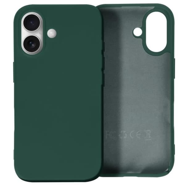 Skal till iPhone 16 Plus - AVIZAR - Halvstyv Soft-touch - Grön - Stötsäker och repskydd