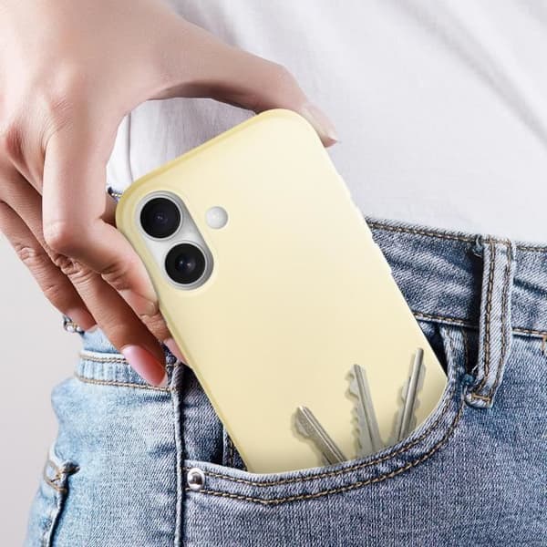 Skal till iPhone 16 Plus - AVIZAR - Fast Cover - Halvstyvt - Soft-touch - Gul