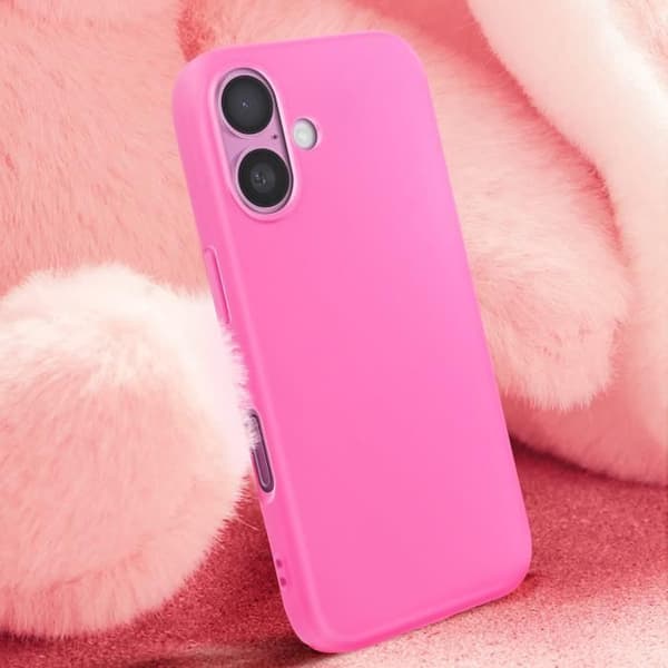 Fodral till iPhone 16 Plus - AVIZAR - Halvstyvt mjukt anti-fingeravtryck Fuchsia