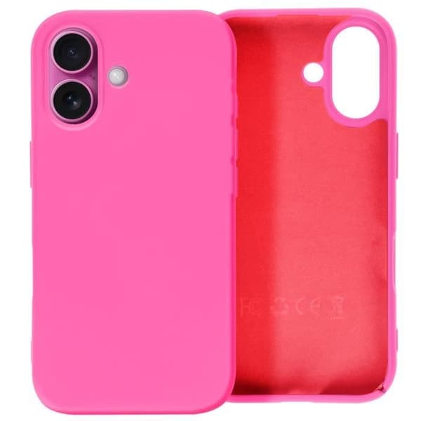 Fodral till iPhone 16 Plus - AVIZAR - Halvstyvt mjukt anti-fingeravtryck Fuchsia