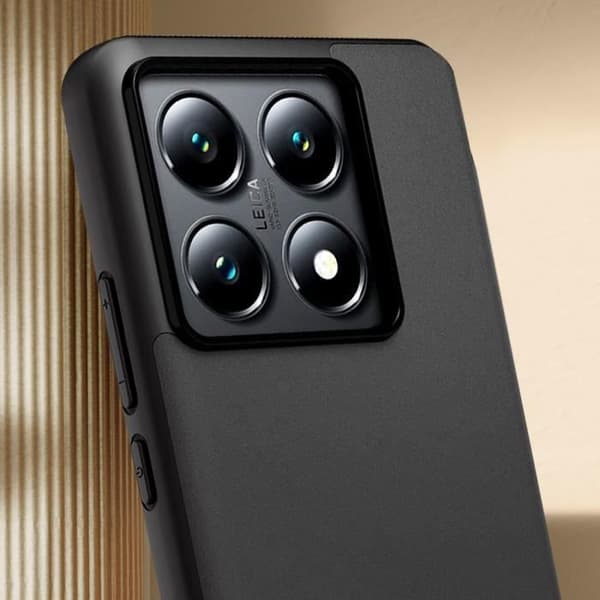 Fodral till Xiaomi 14T Pro Flip-plånbok med handledsrem Gjord för Xiaomi Black
