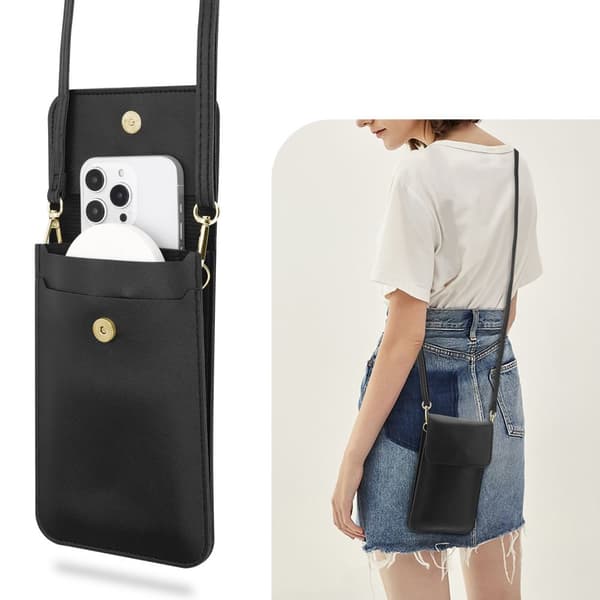 Honor Magic 6 lite 5G Deksel Mobilveske til å henge rundt halsen håndveske med mobilrom og vindu case cover