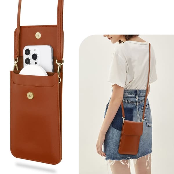 Alcatel OneTouch POP C9 Deksel Mobilveske til å henge rundt halsen håndveske med mobilrom og vindu case cover