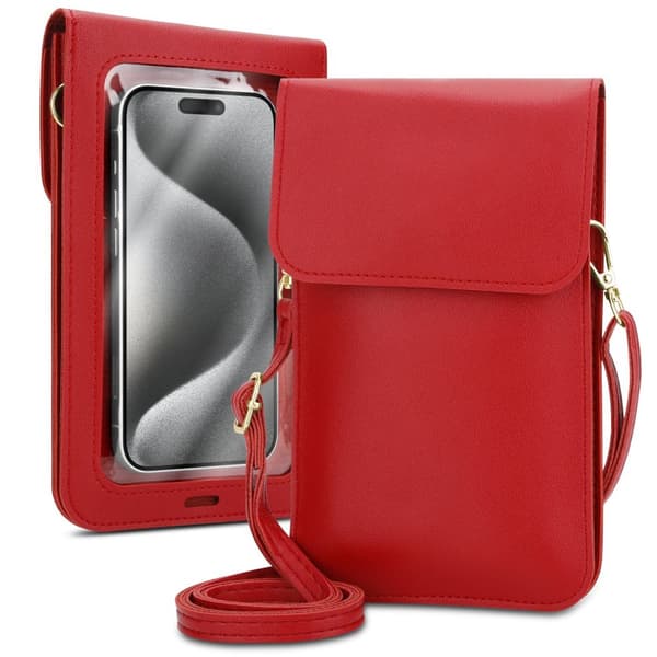 iPhone 14 PRO MAX Deksel Mobilveske til å henge rundt halsen håndveske med mobilrom og vindu case cover