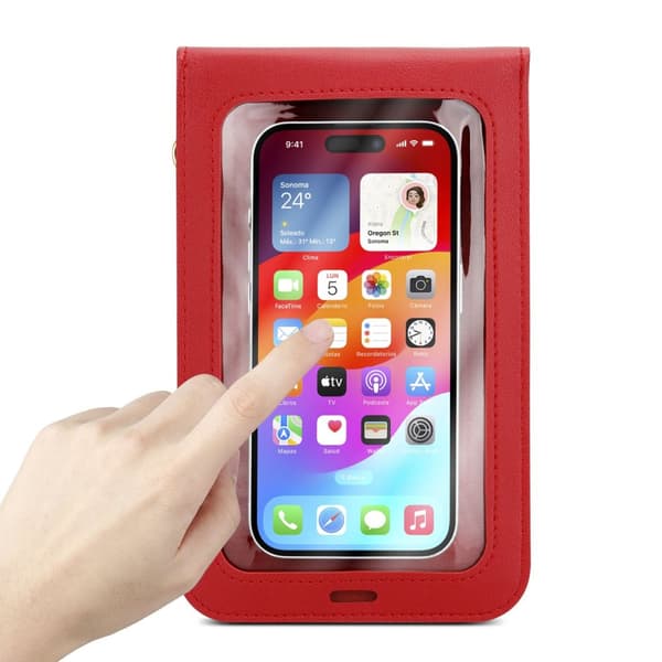 iPod Touch 4 Skal Fodral Axelremsväska Handväska med mobilfack