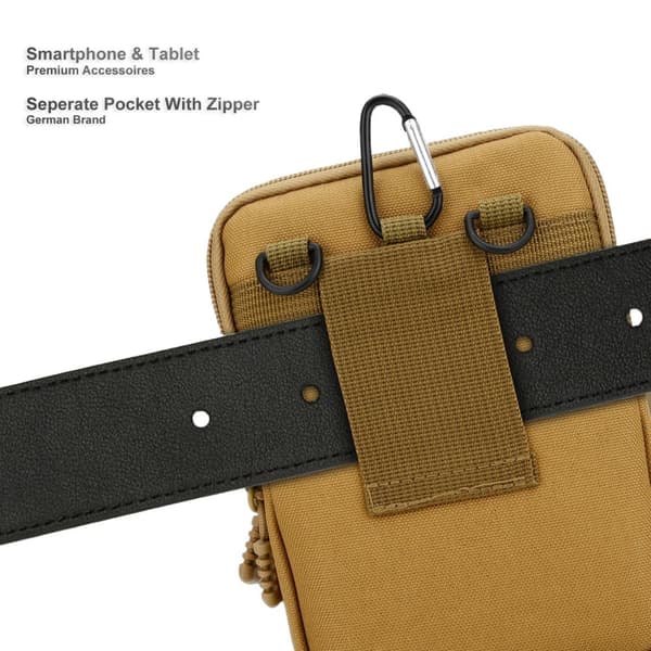 Realme C35 / Narzo 50A PRIME Deksel taktisk mobiltelefonveske Molle-EDC med skulderrem maks. 6,7 tommers hofteveske