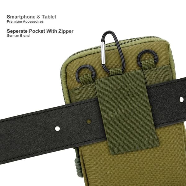 OnePlus 9 Deksel taktisk mobiltelefonveske Molle-EDC med skulderrem maks. 6,7 tommers hofteveske