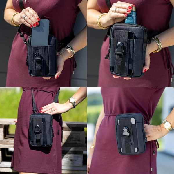 Xiaomi Mi A2 LITE / RedMi 6 PRO Deksel taktisk mobiltelefonveske Molle-EDC med skulderrem maks. 6,7 tommers hofteveske